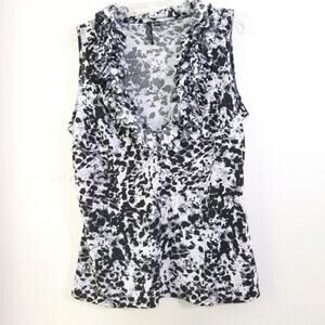 Essentials Milano ruffled neck Jersey tank top L